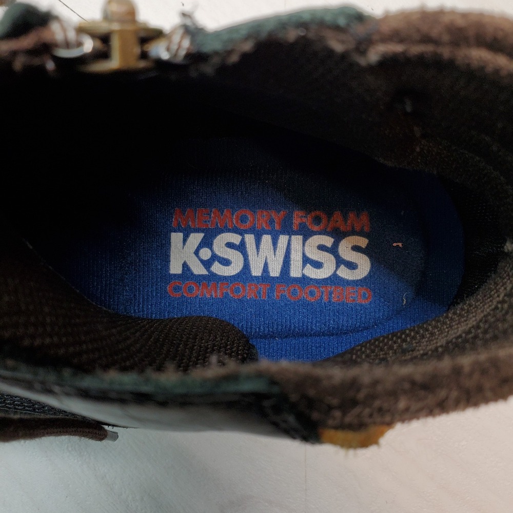 K Swiss Holten Boots Black Leather Side Zip Lace Up‎ Comfort Footbed Size 11 - Picture 10 of 13